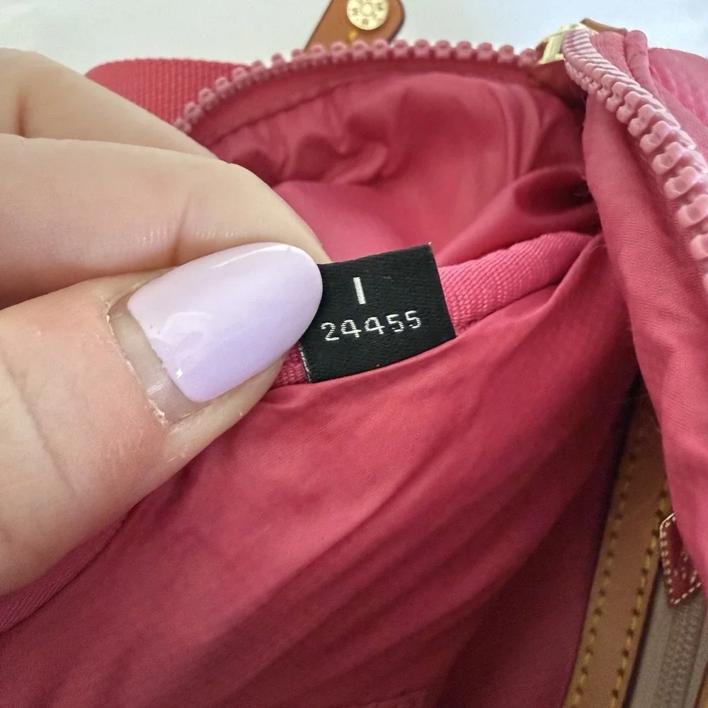 MZ Wallace Zinnia Pink Metro Quilted Sling Fanny Pack Belt Bag Handbag Purse